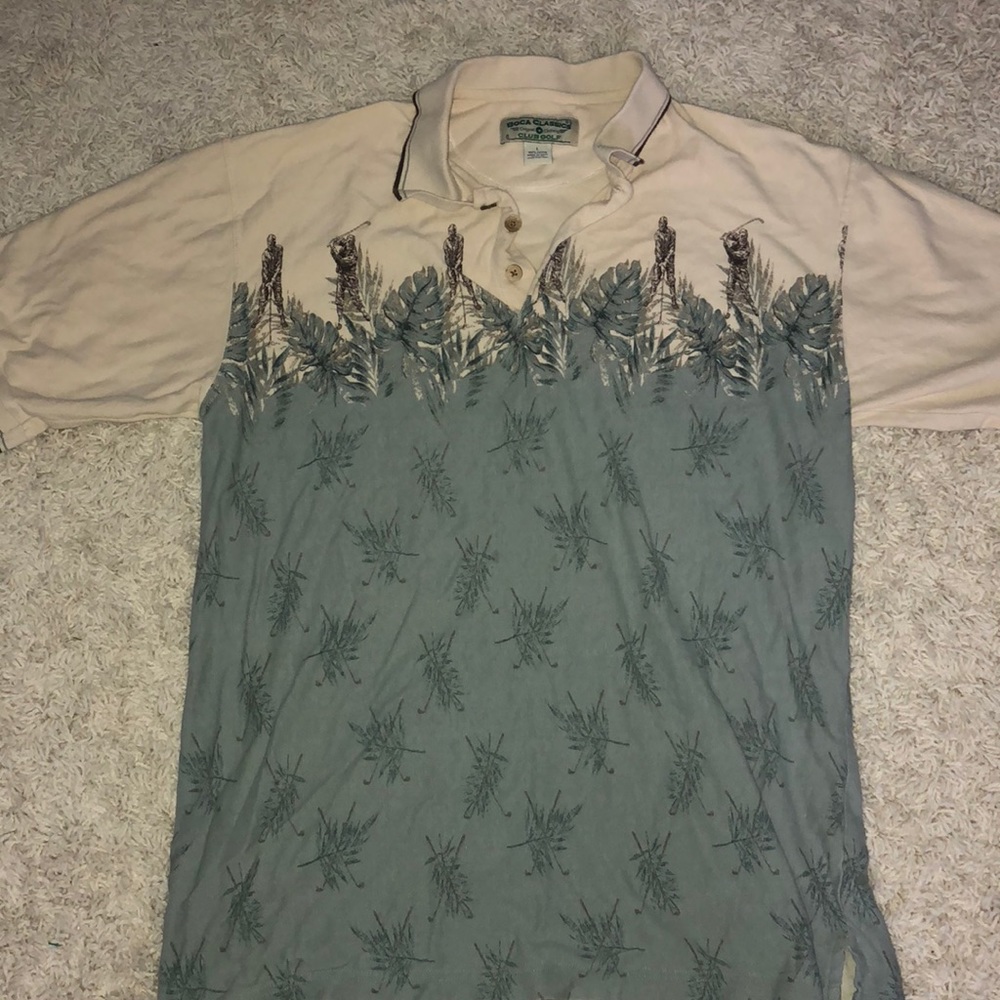 Mens boca classic collard shirt size Large